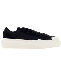 Y-3 - Ajatu Court Round-toe Lace-up Sneakers - Lyst