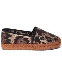 Dolce & Gabbana Leather Majolica Print Espadrilles in Blue Womens Shoes Flats and flat shoes Espadrille shoes and sandals 