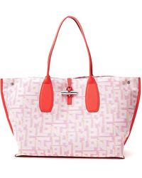 Longchamp - Logo Jacquard Maxi Shopping Bag - Lyst