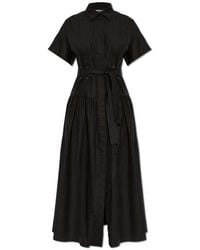 Max Mara - Agoraio Belted Short-Sleeved Midi Dress - Lyst