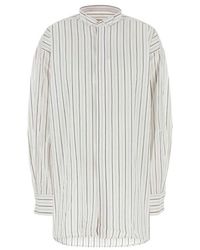Ami Paris - Ami Embroidered Poplin Oversize Shirt - Lyst