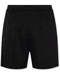 Balenciaga - Satin Shorts With Logo, - Lyst
