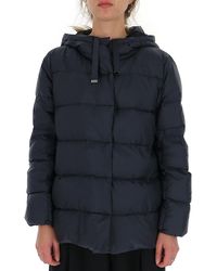 Max Mara Hooded Puffer Jacket - Blue