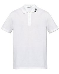 Versace - Logo Patch Short-sleeved Polo Shirt - Lyst