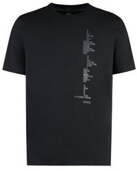 BOSS by HUGO BOSS - Cotton Crew-neck T-shirt - Lyst
