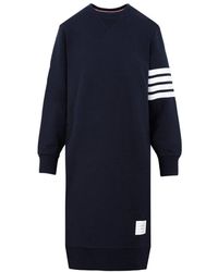 Thom Browne - 4-bar Long-sleeved Sweatshirt Dress - Lyst