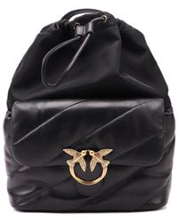 Pinko - Logo Plaque Quilted Backpack - Lyst