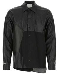 Koche - Faux Leather Panelled Shirt - Lyst