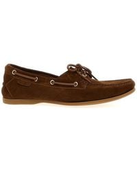 Tom Ford - Squared Toe Lace-Up Boat Shoes - Lyst