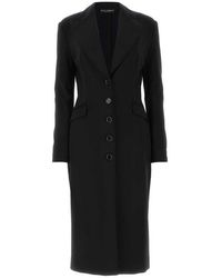 Dolce & Gabbana - Single-breasted Long Sleeved Trench Coat - Lyst