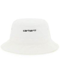 Carhartt WIP Logo Bucket Hat - White