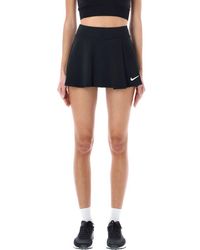 Nike Dri Fit Logo Detailed Tennis Skirt - Blue