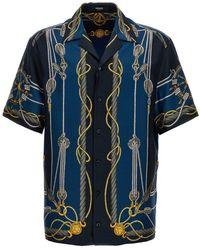 Versace - Nautical Print Short-sleeved Buttoned Shirt - Lyst