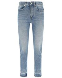 Damen Bekleidung Jeans Jeans mit gerader Passform Off-White c/o Virgil Abloh Denim High-Rise Straight Jeans in Schwarz 