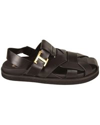 Tod's - Logo Engraved Caged Sandals - Lyst