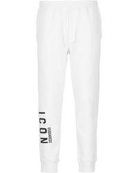 DSquared² - Icon Logo-printed Tapered Leg Track Pants - Lyst