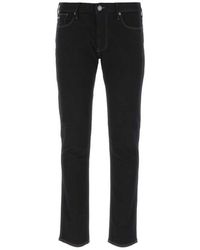 Emporio Armani - Low-rise Straight-leg Slim-cut Jeans - Lyst