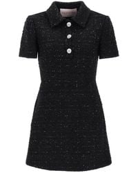 Valentino - Button Detailed Short-sleeved Dress - Lyst