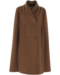 Max Mara Double-breasted Cape Coat - Brown