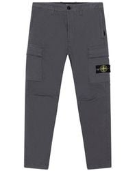 Stone Island - Mid-rise Tapered Trousers - Lyst