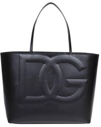 Dolce & Gabbana - Shopping In Leather With Embossed Logo - Lyst