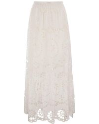 スカート MC2 SAINT BARTH Jenny Sangallo lace skirt Bianco Mc2 Saint Barth Jenny in White | Lyst