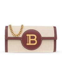 Balmain - B-buzz Leather& Canvas Wallet - Lyst
