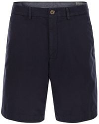 Brunello Cucinelli - Cotton Gabardine Bermuda Shorts - Lyst