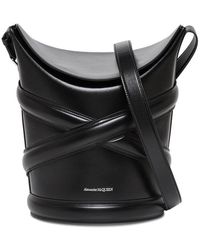 Alexander McQueen Curve Small Bucket Bag - Black