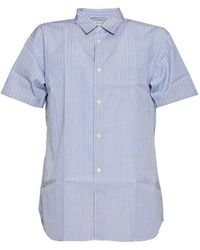 Comme des Garçons - Striped Short-sleeved Shirt - Lyst