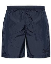 Givenchy - Logo Embroidered Elastic-Waist Swim Shorts - Lyst