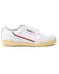 adidas Originals Leather Continental 80's Trainers in White - Lyst