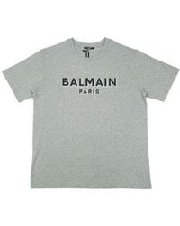 Balmain - Logo Detailed Crewneck T-shirt - Lyst