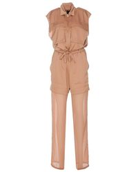 Pinko - Panelled Sleeveless Jumpsuit - Lyst