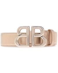 Balenciaga - Leather Belt With Logo, - Lyst