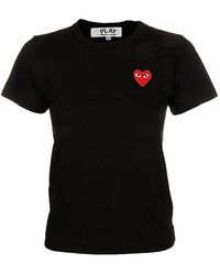 COMME DES GARÇONS PLAY Heart Logo Crewneck T-shirt - Black