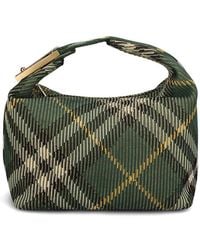Burberry - Medium Peg Check-pattern Tote Bag - Lyst
