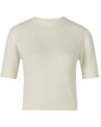 Jil Sander - + Short-sleeved Cropped Sweater - Lyst