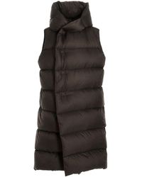 Womens Clothing Jackets Waistcoats and gilets Rick Owens Synthetic Quilted Down Vest in Black 