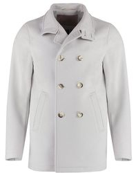 Herno - Light Wool Blend Coat - Lyst