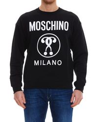 Moschino Double Question Mark Printed Sweatshirt - Black