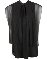 Max Mara - Sheer Detailed Sleeveless Top - Lyst