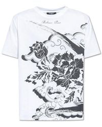 Balmain - Printed T-shirt, - Lyst