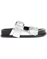Jil Sander - Double Buckled Slip-On Sandals - Lyst