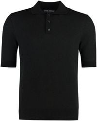 Dolce & Gabbana - Knitted Cotton Polo Shirt - Lyst