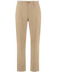 Burberry - Wool Cropped Trouser Pants - Lyst