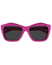 Balenciaga - Geometric Rectangular Frame Sunglasses - Lyst