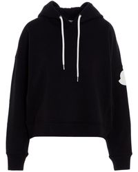 Moncler Logo Patch Hoodie - Black