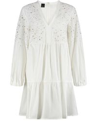 Pinko - Andromeda Cotton Mini-Dress - Lyst