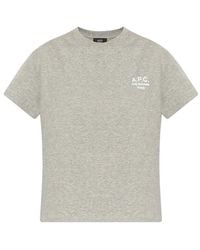 A.P.C. - Cotton T-Shirt With Logo - Lyst